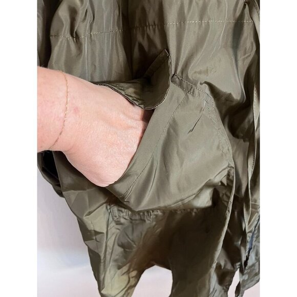 IN Voland Jacket Military 26W Green Neutral Minimalist Raincoat Preppy Army 80s - Picture 5 of 12